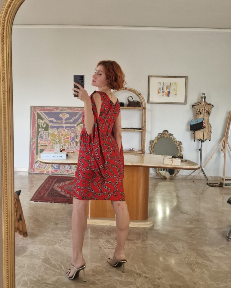 Prezioso abito vintage Sartoriale in Pura Seta Mulberry - immagine 6