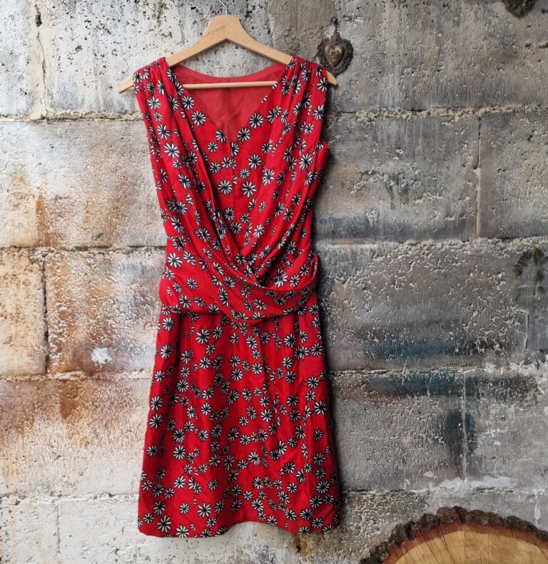 Prezioso abito vintage Sartoriale in Pura Seta Mulberry - immagine 10