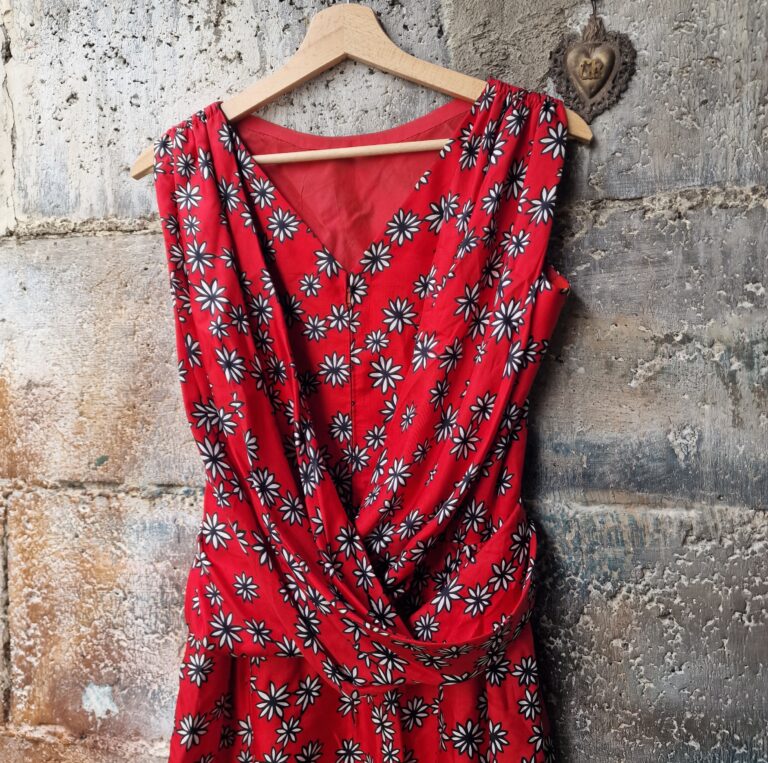 Prezioso abito vintage Sartoriale in Pura Seta Mulberry - immagine 11