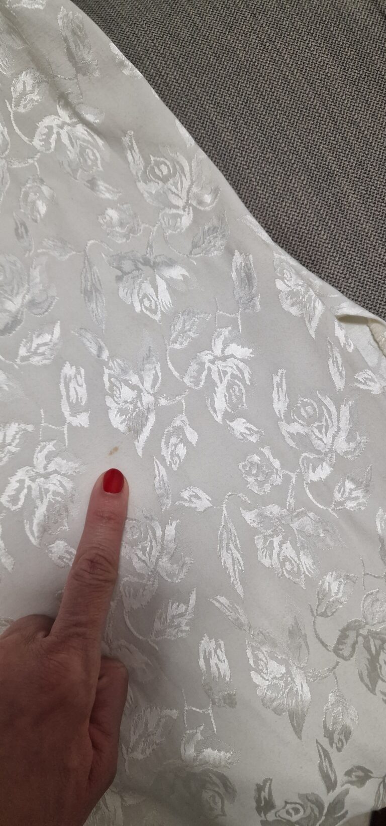 Abito qipao bianco con pattern rose 44 - immagine 10