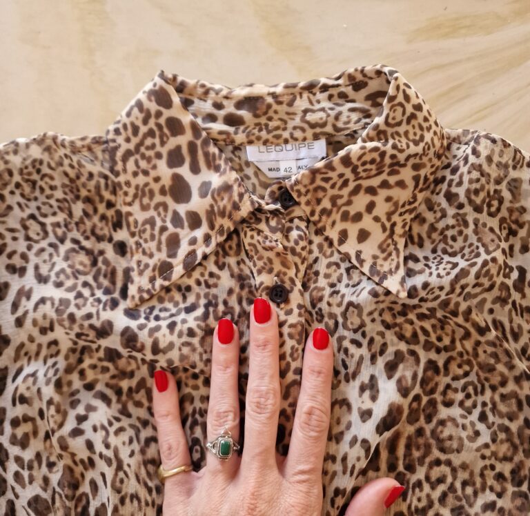 Camicia maculata in crépe di pura Seta - immagine 13