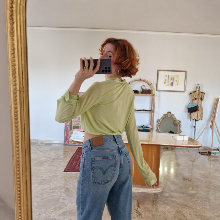 Cardigan pura Seta verde mela Malizia by La Perla - immagine 3