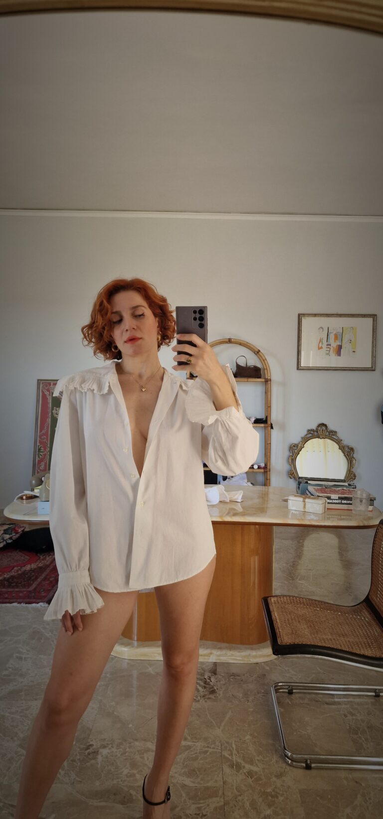 Camicia vintage by Roccobarocco maxi collar - immagine 9