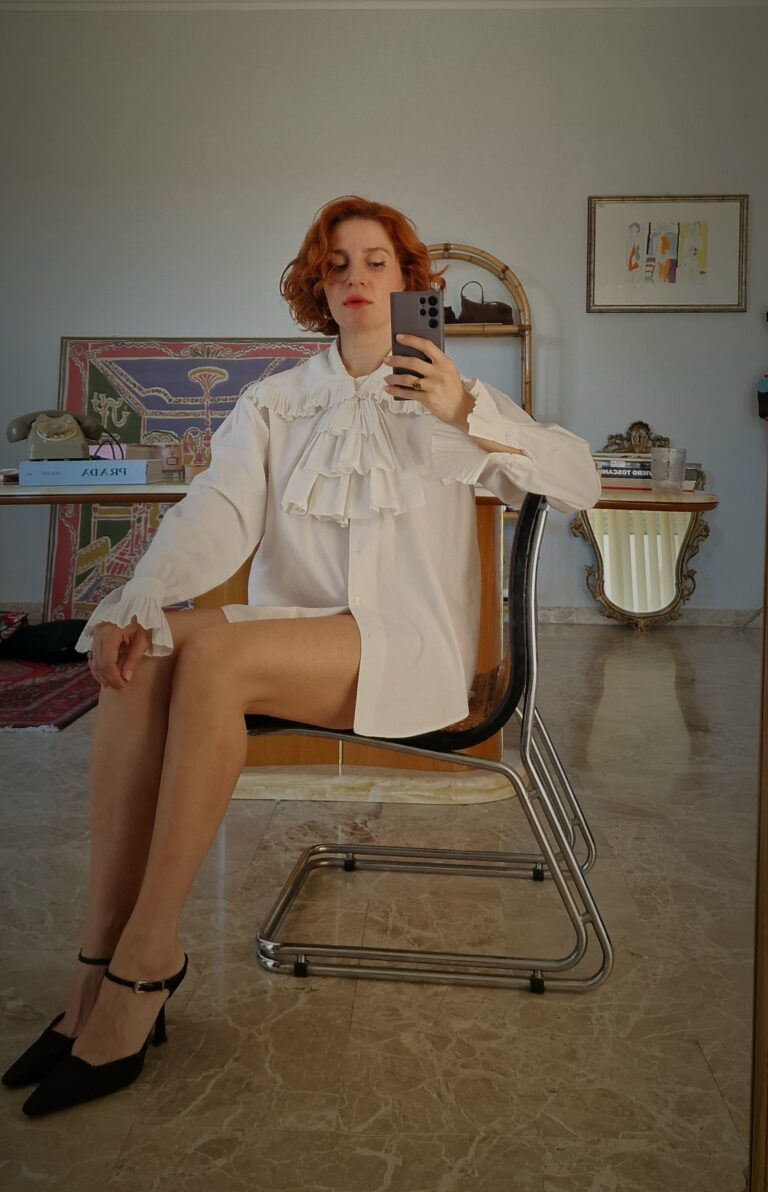 Camicia vintage by Roccobarocco maxi collar