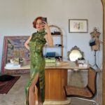 Abito Qipao/ cheongsam verde