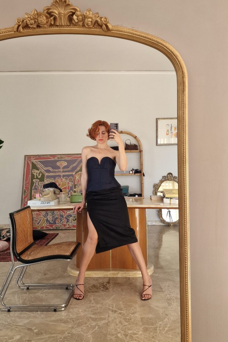 Corsetto vintage ma nuovo in shantung di Pura Seta - immagine 6