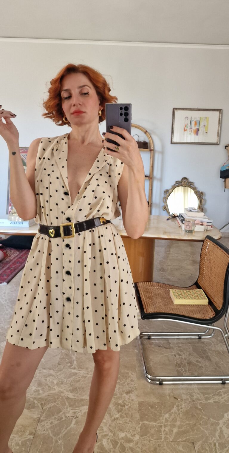 Abito vintage Moschino a Pois - immagine 2