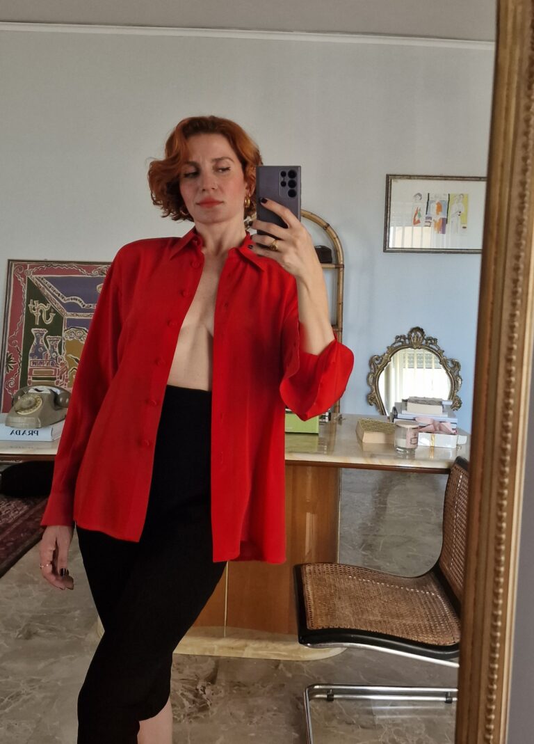 Camicia Seta rossa by Pancaldi - immagine 2