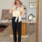 Blusa / camicia vintage in shantug di Pura Seta burro