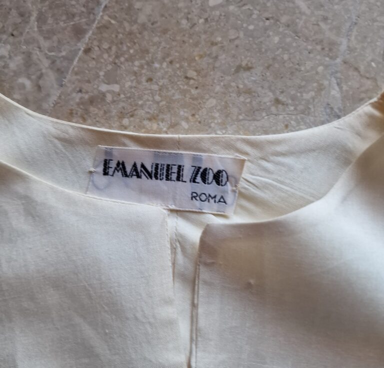 Blusa / camicia vintage in shantug di Pura Seta burro - immagine 12