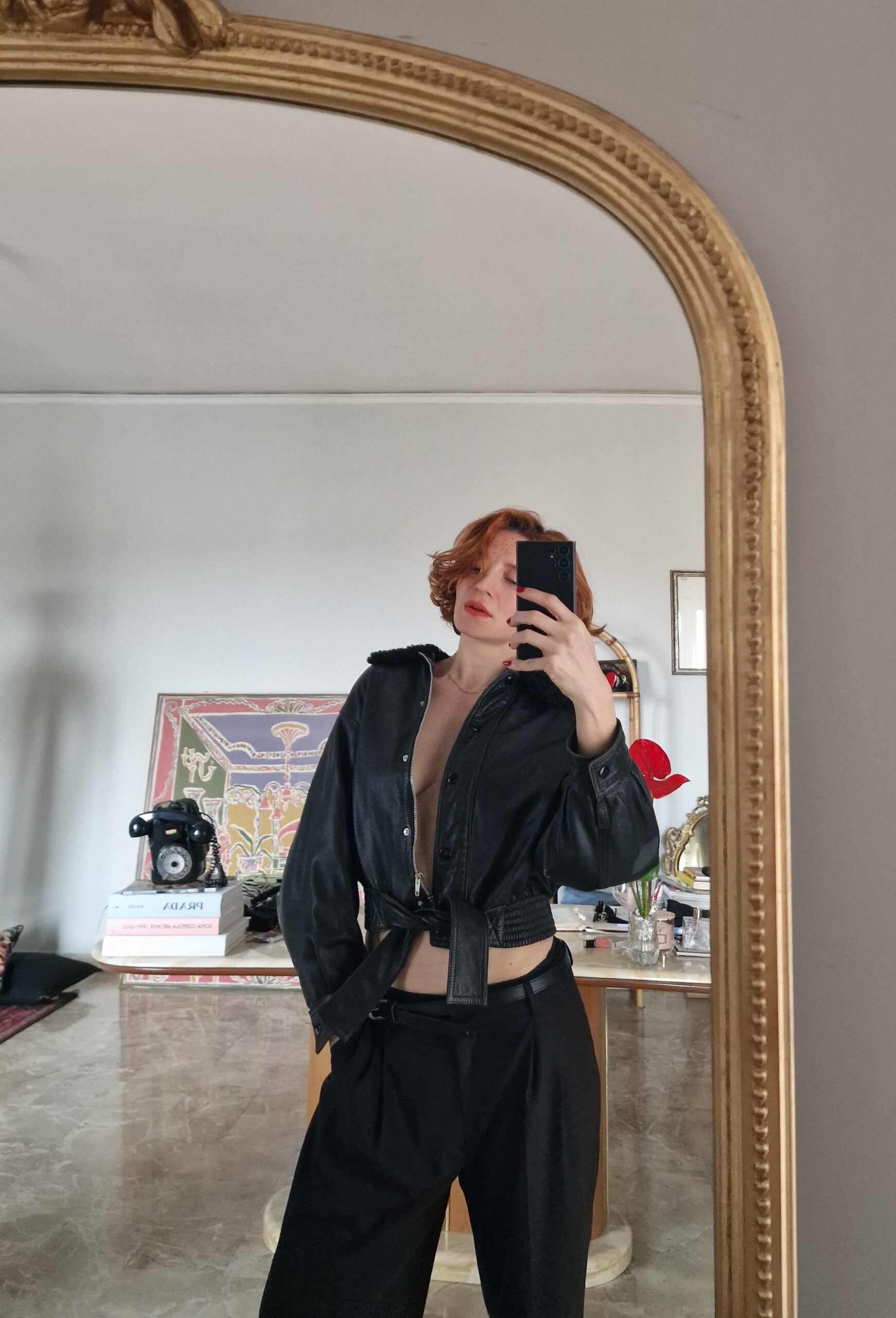 Giubbino/bomber in vera pelle nero by Genny - immagine 3
