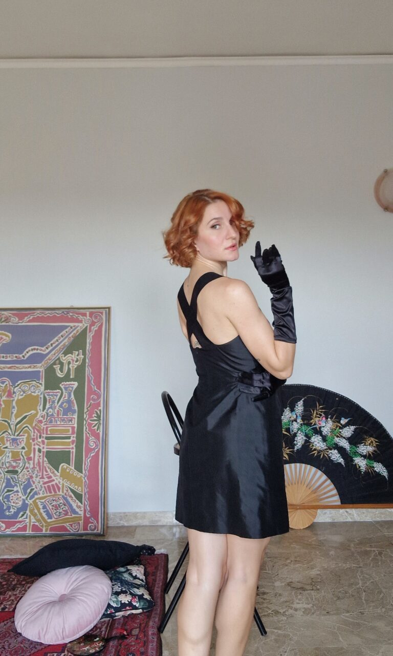 Little black dress shantung di Seta by New York Industrie