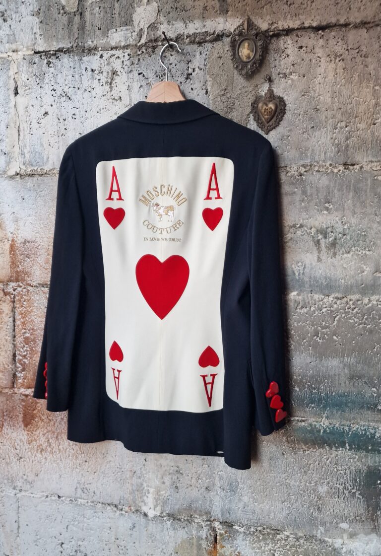 Moschino Couture Repetita Juvant vintage 1989 Ace of heart jacket - immagine 12