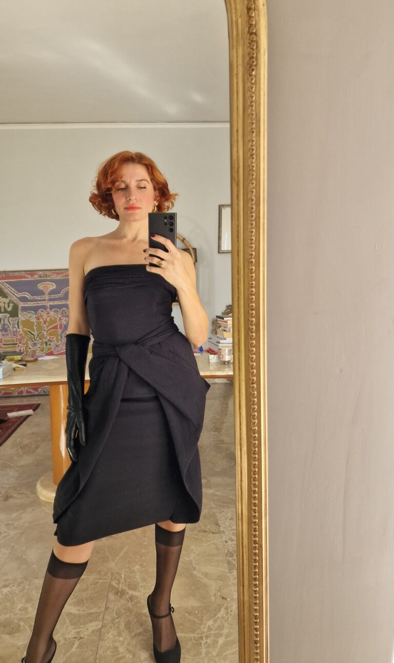 Fendi vintage d'archivio Silk plissé dress - immagine 12