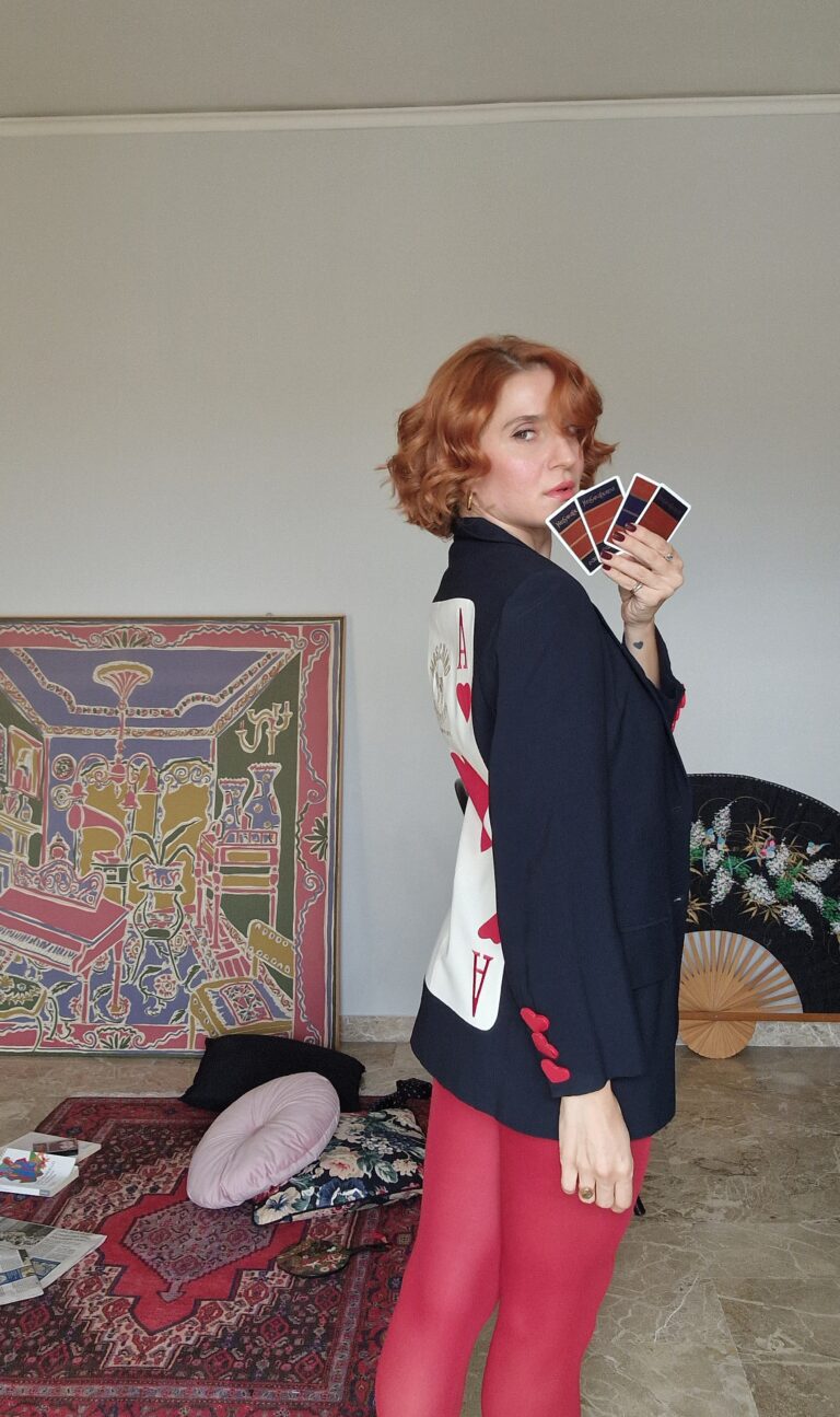 Moschino Couture Repetita Juvant vintage 1989 Ace of heart jacket - immagine 9