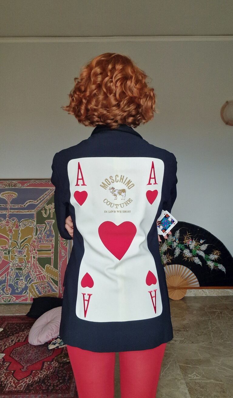 Moschino Couture Repetita Juvant vintage 1989 Ace of heart jacket - immagine 6