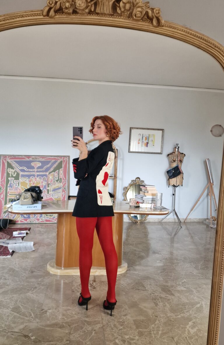 Moschino Couture Repetita Juvant vintage 1989 Ace of heart jacket - immagine 5
