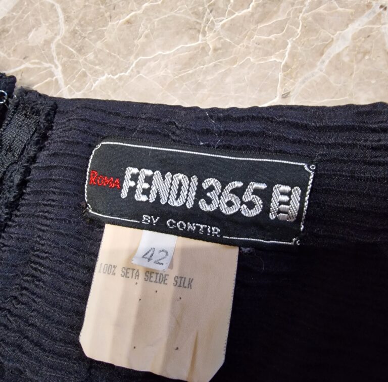 Fendi vintage d'archivio Silk plissé dress - immagine 20