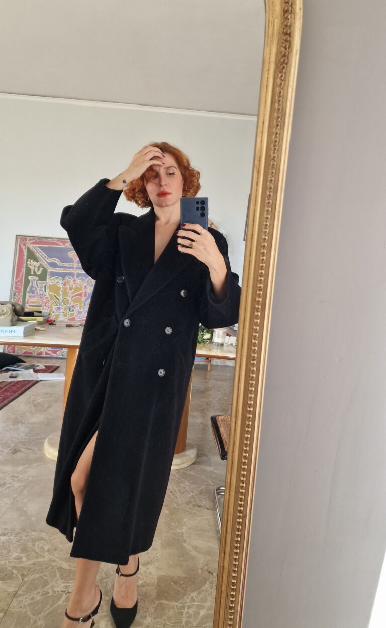 Max Mara vintage iconic 10181 Black coat - immagine 5