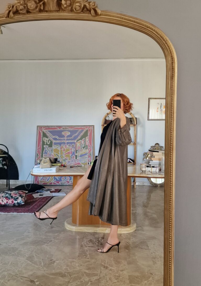 Vintage d'archivio leather coat by Complice designer by Gianni Versace - immagine 6