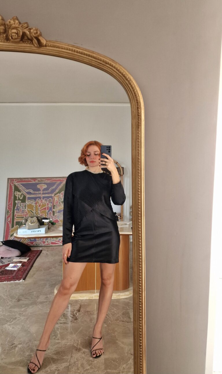 Krizia vintage archive black dress - immagine 2