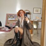 Vintage d'archivio leather coat by Complice designer by Gianni Versace