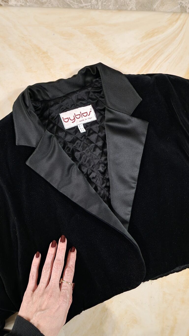 Byblos vintage bolero smoking jacket velluto - immagine 6
