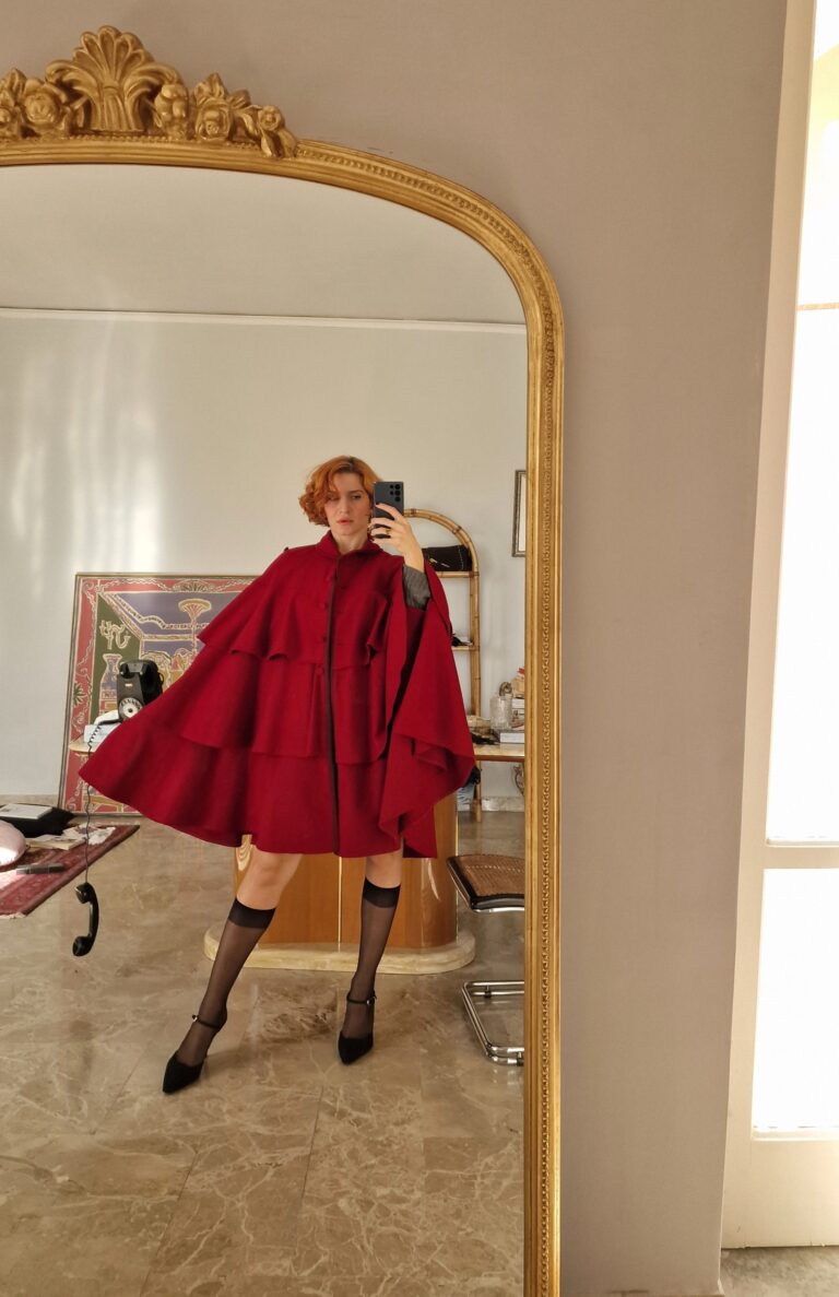 Vintage Victorian mantella Cashmere e lana