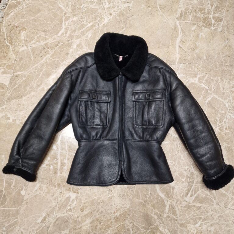 Montone shearling vintage nero - immagine 2