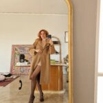 Max Mara cappotto cammello con collo ecopelliccia tg 40