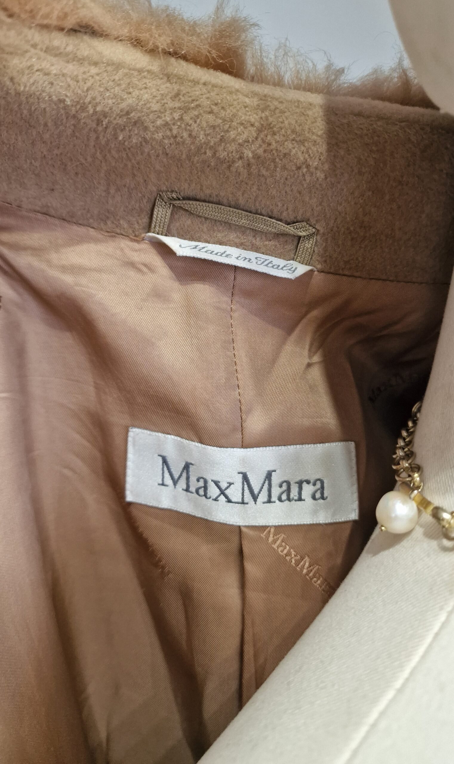 Max Mara cappotto cammello con collo ecopelliccia tg 40 - immagine 11