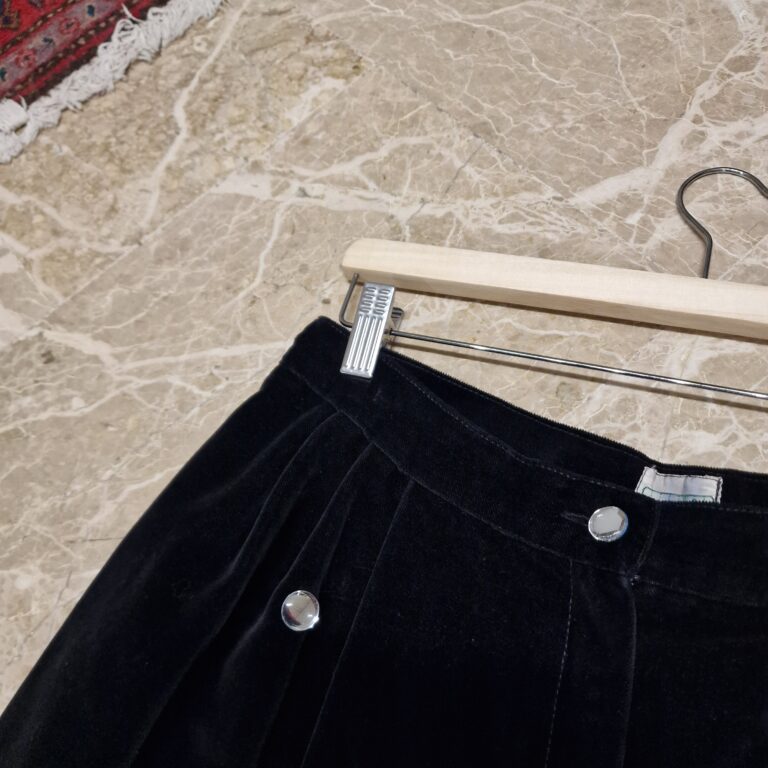 Pantalone vintage in velluto nero - immagine 8