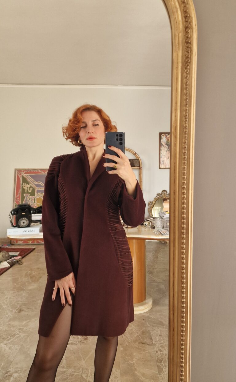 Cappotto by Krizia color nettare di vino - immagine 4