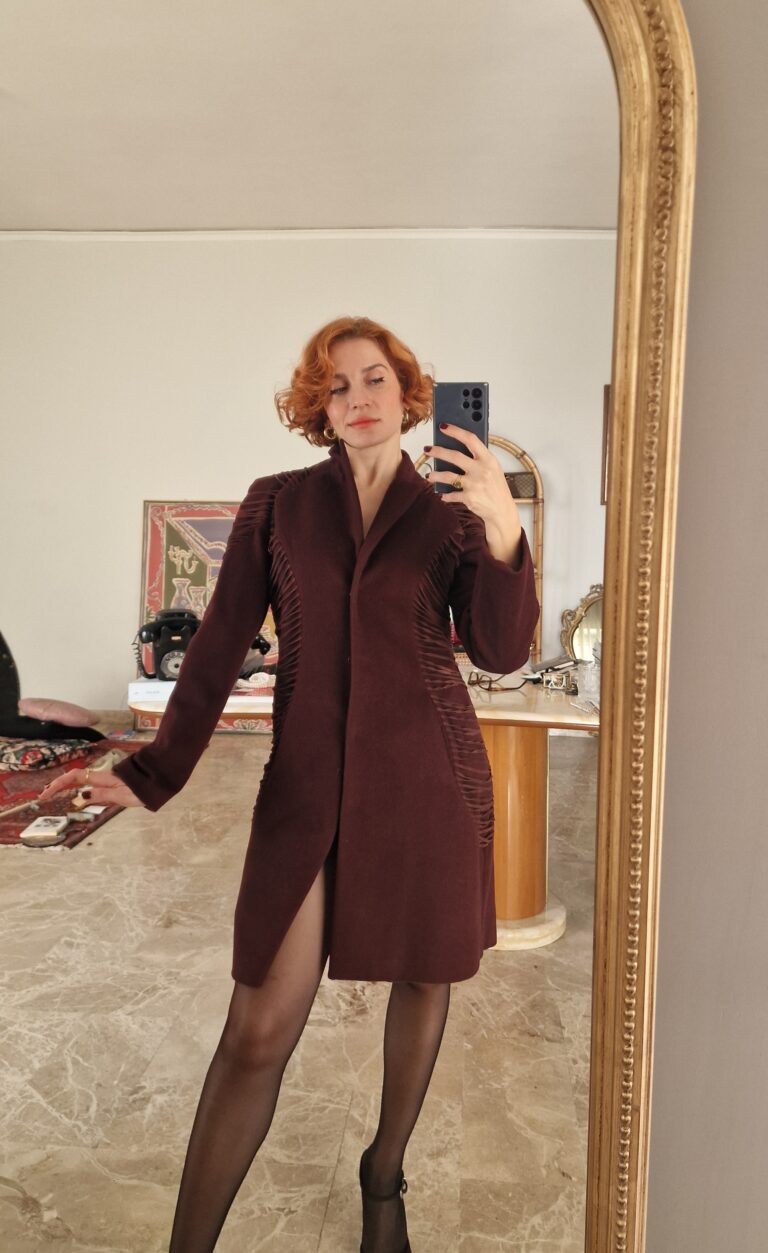 Cappotto by Krizia color nettare di vino - immagine 3