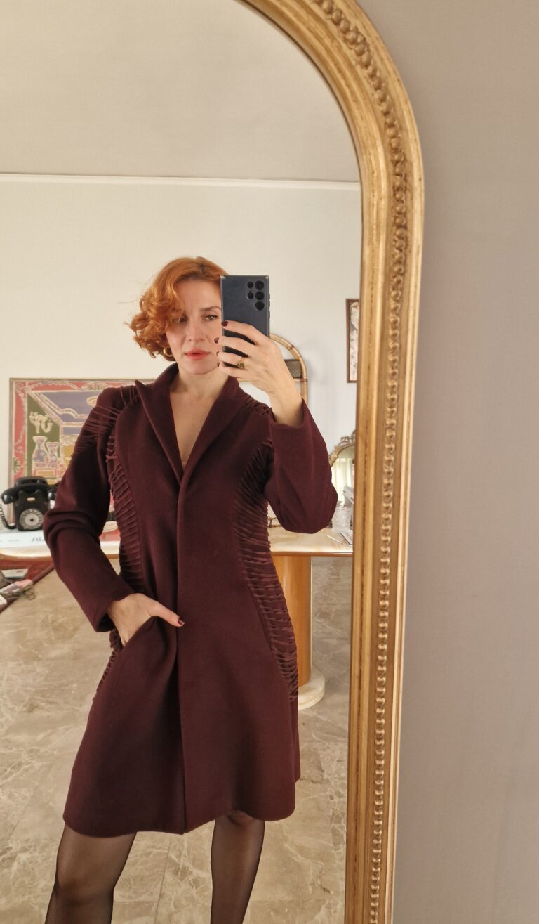 Cappotto by Krizia color nettare di vino - immagine 2