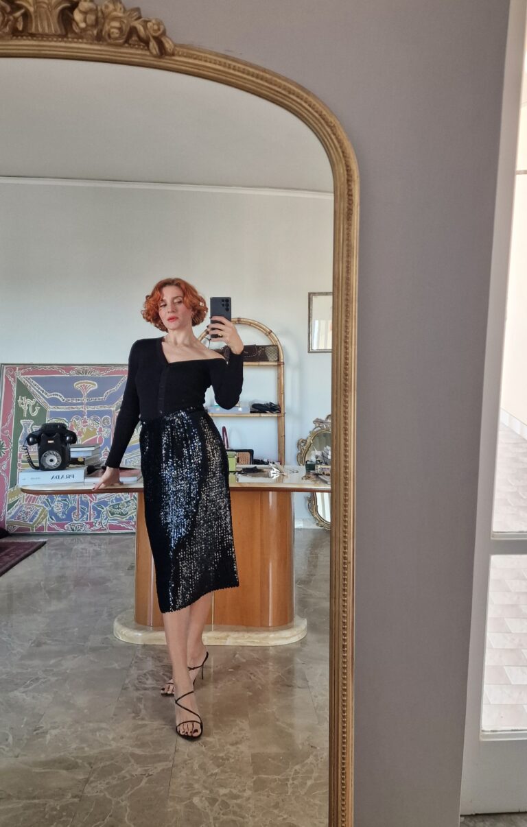 Gonna paillettes sartoriale - immagine 2
