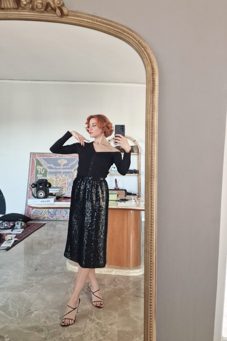 Gonna paillettes sartoriale