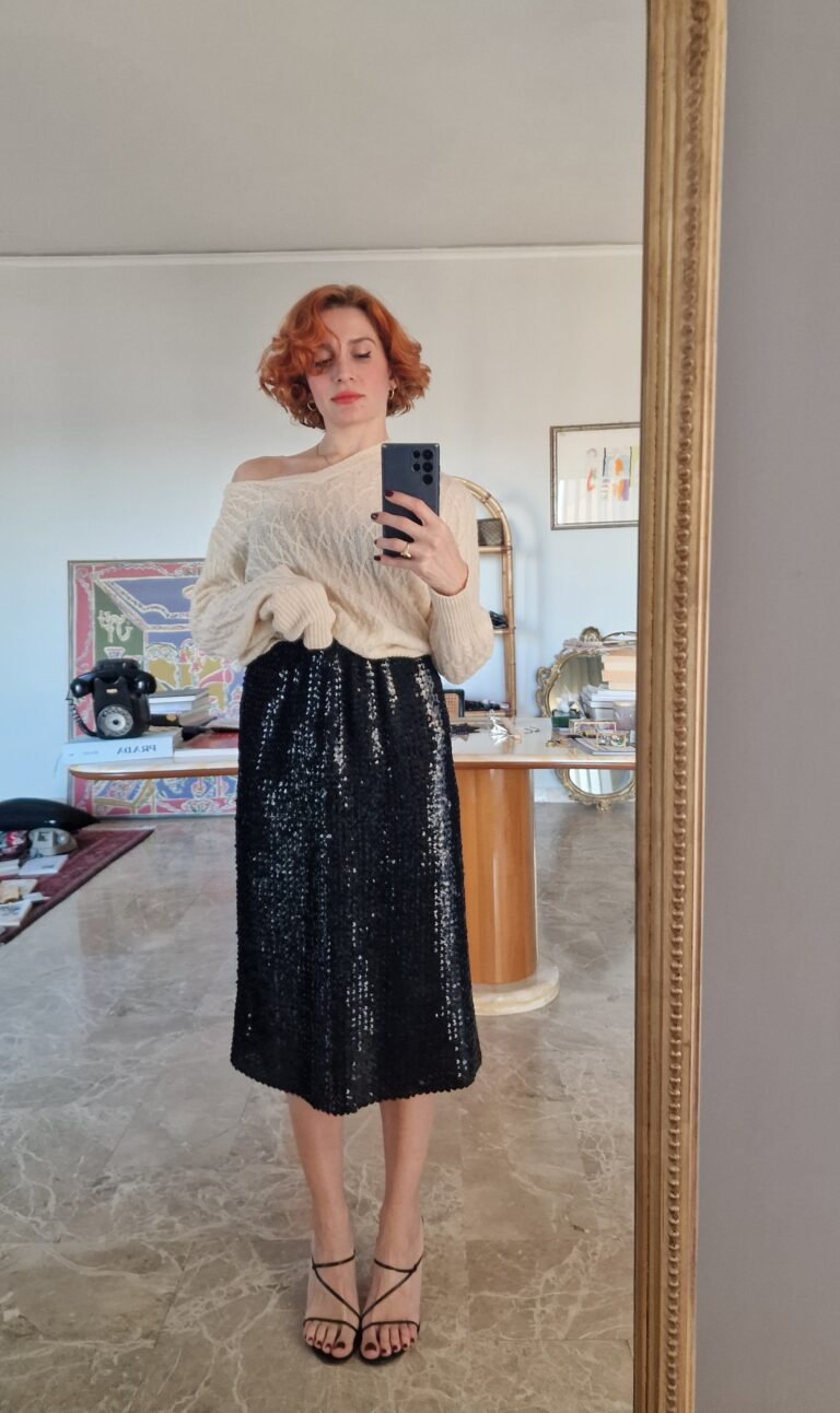 Gonna paillettes sartoriale - immagine 4