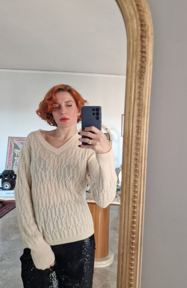 Maglione By Escada in baby lana Alpaca burro - immagine 2