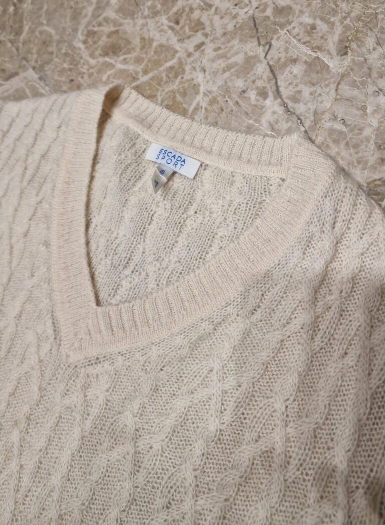 Maglione By Escada in baby lana Alpaca burro - immagine 4