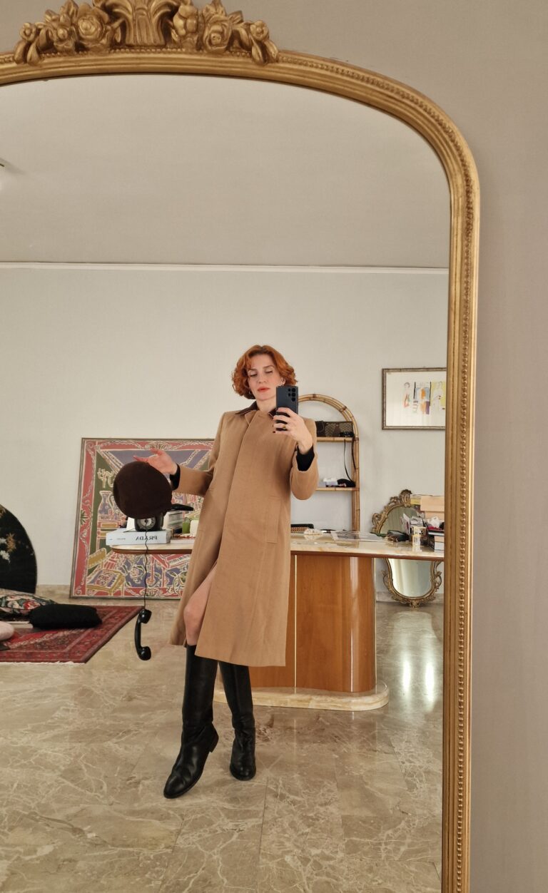 Cappotto vintage by Burberry's in Puro Cashmere cammello - immagine 10