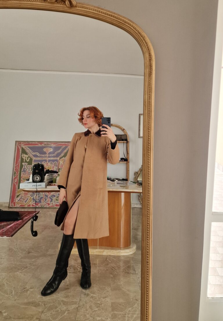 Cappotto vintage by Burberry's in Puro Cashmere cammello - immagine 3