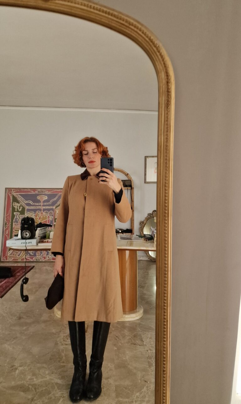 Cappotto vintage by Burberry's in Puro Cashmere cammello - immagine 7