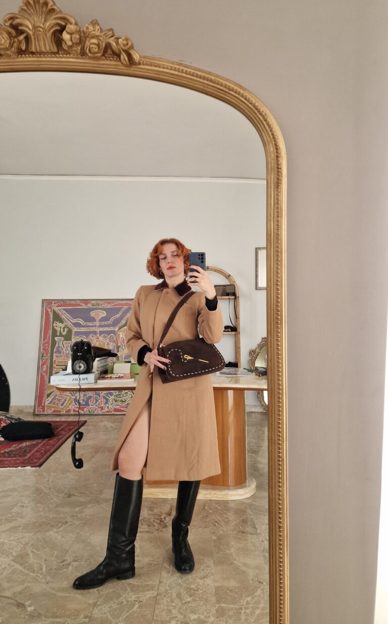 Cappotto vintage by Burberry's in Puro Cashmere cammello - immagine 9