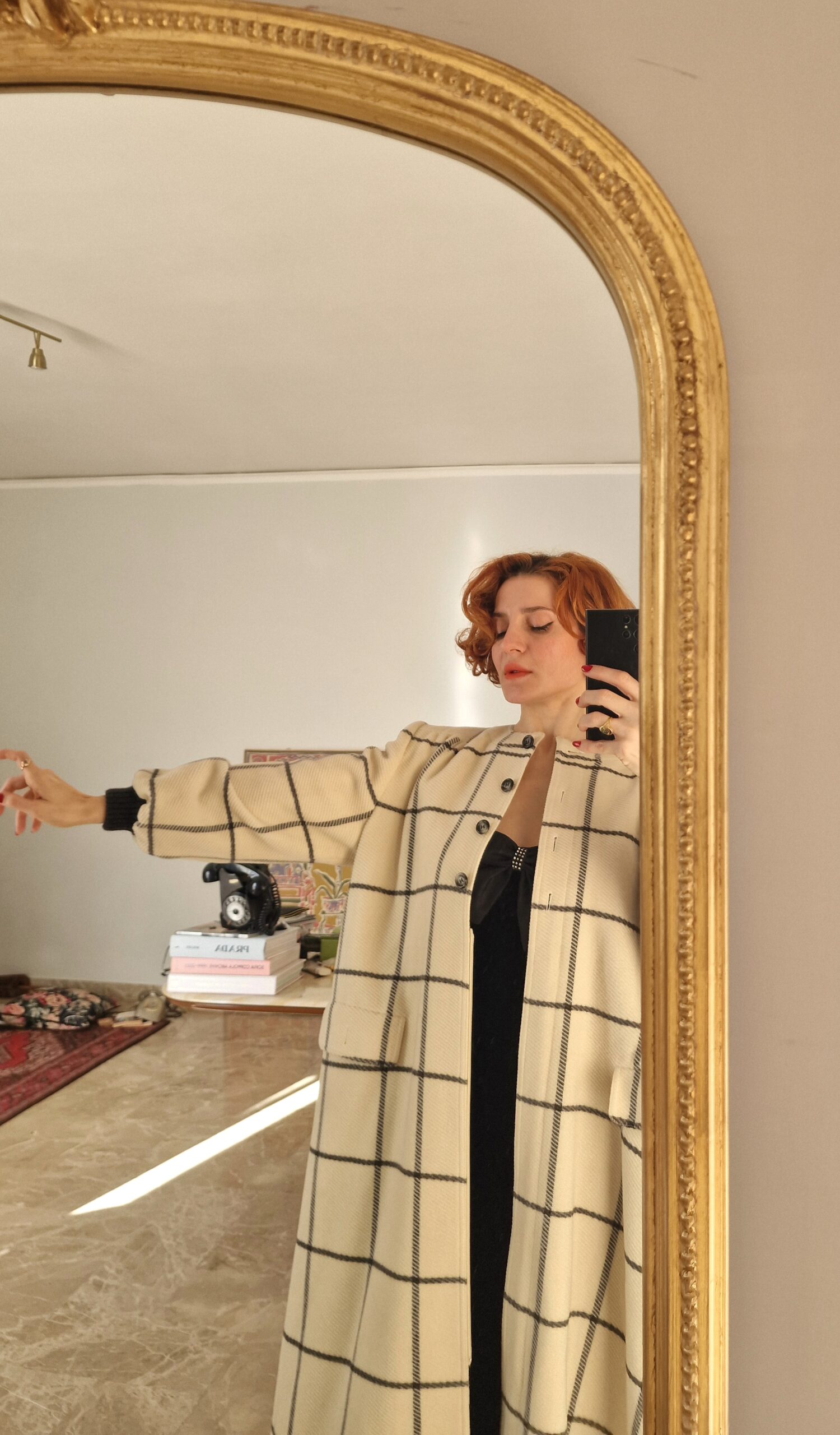 Cappotto vintage ma nuovo by Valentino patter a quadri tg 40 - immagine 6