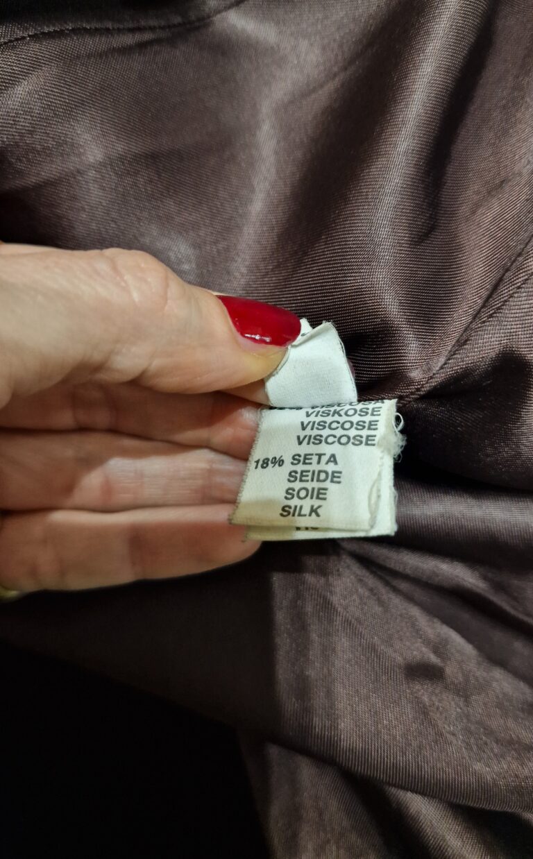 Giacca vintage  Velluto di seta e viscosa prugna - immagine 11