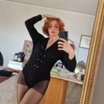 Body sottogiacca in pizzo di lana nero