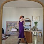 Abito vintage Sartoriale in Pura Seta Viola