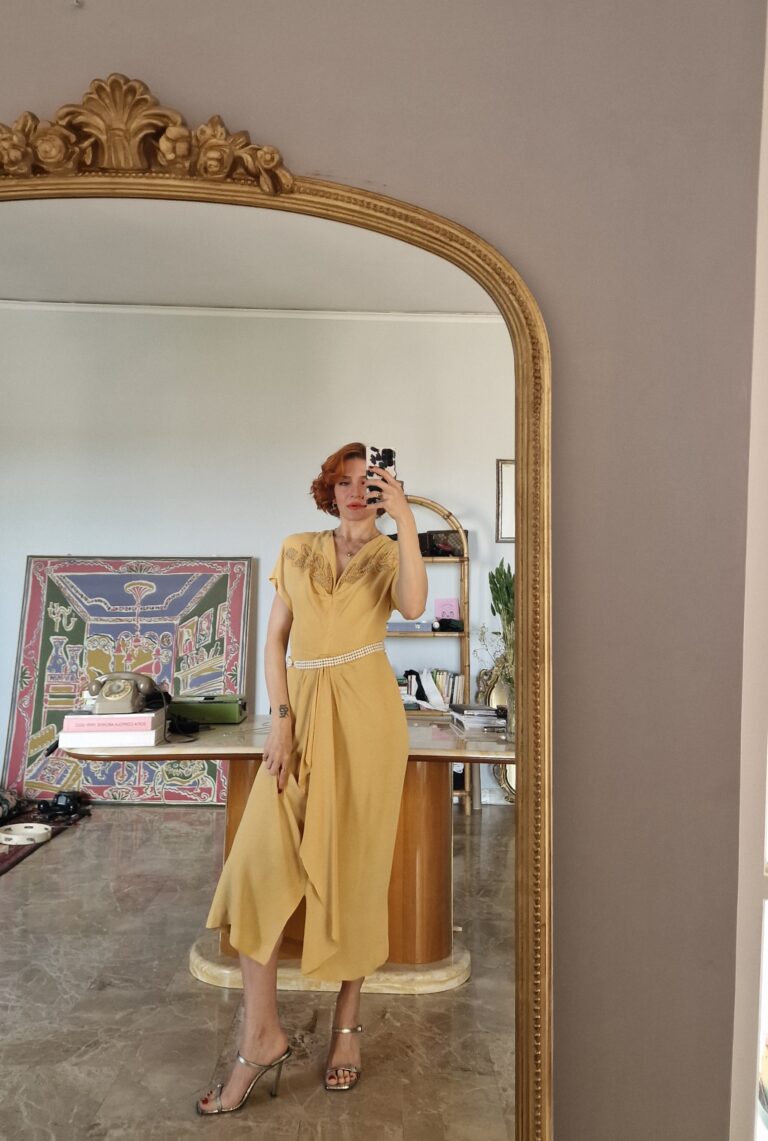 Autentico abito "Opera d'arte" the Great Gatsby vintage Sartoriale anni 40 - immagine 7