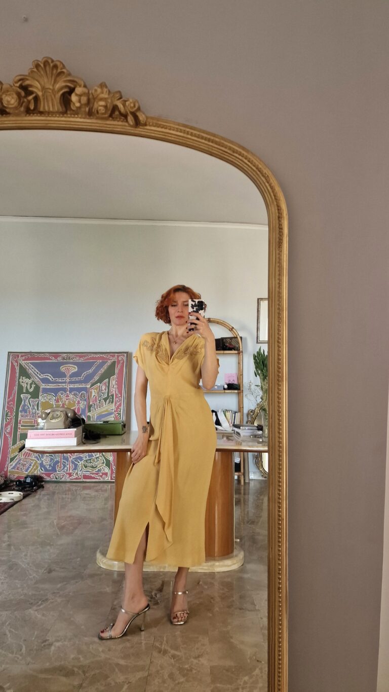 Autentico abito "Opera d'arte" the Great Gatsby vintage Sartoriale anni 40 - immagine 5